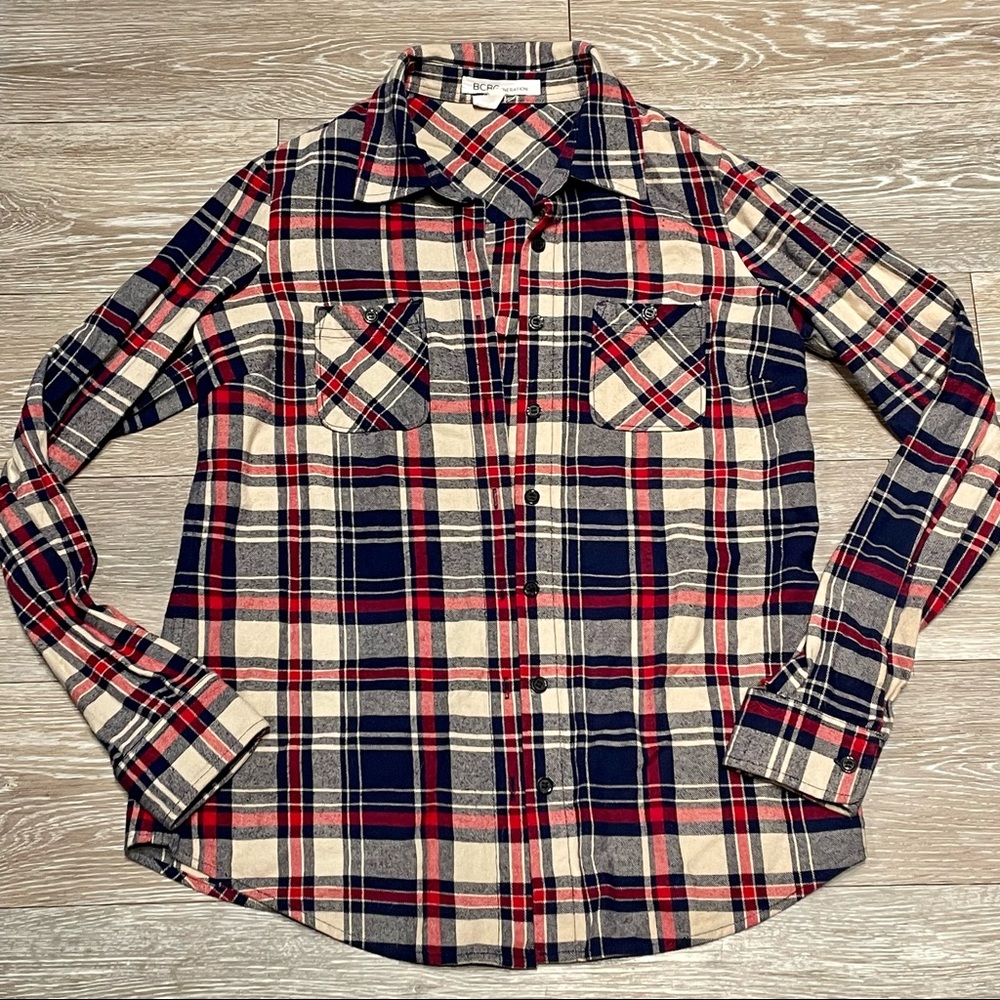 BCBGENERATION Plaid Flannel Size S